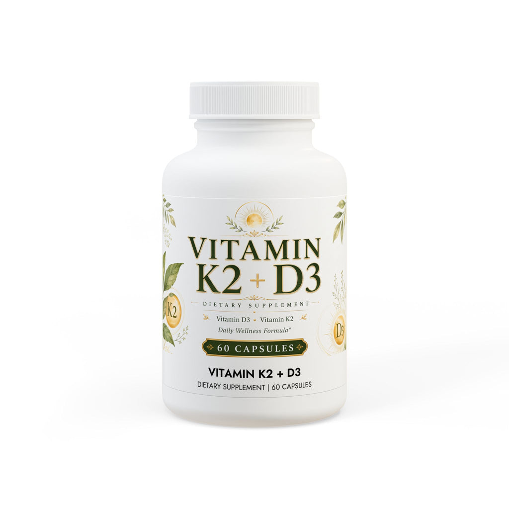 Vitamin K2 + D3 Supplement - 60 Capsules
