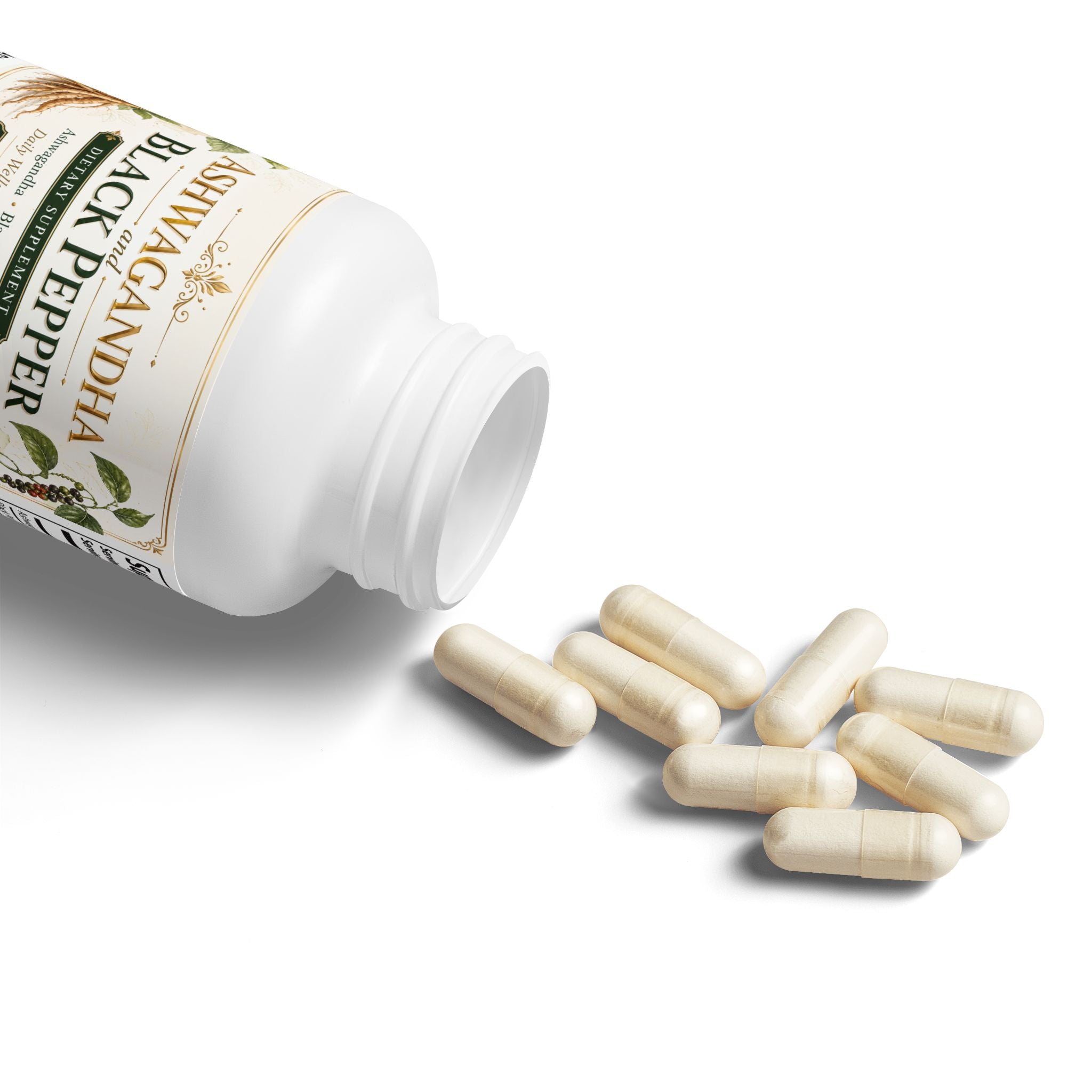 Thực phẩm bổ sung Ashwagandha và Hạt tiêu đen - 60 viên nang