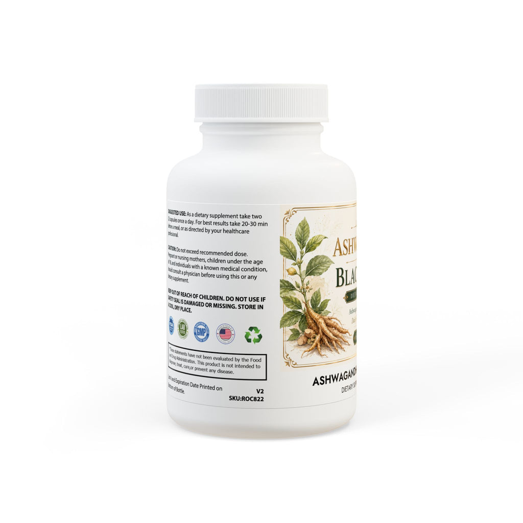 Thực phẩm bổ sung Ashwagandha và Hạt tiêu đen - 60 viên nang