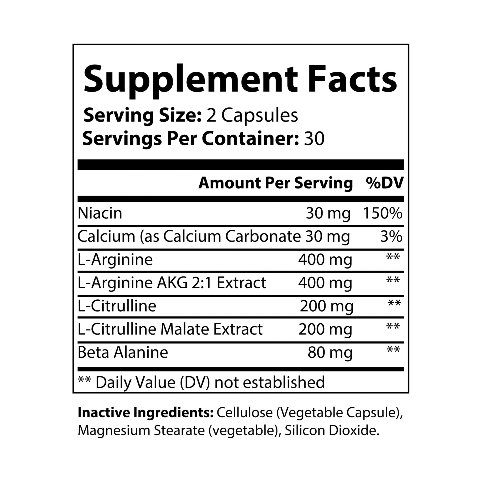 Thực phẩm bổ sung L-Arginine - 60 viên nang